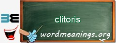 WordMeaning blackboard for clitoris